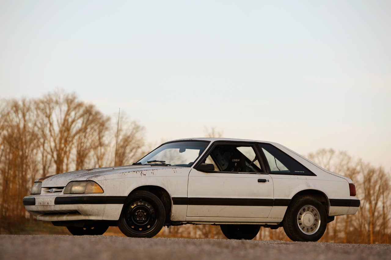 Project Ugly Horse: 1989 Ford Mustang LX front 3/4 wide