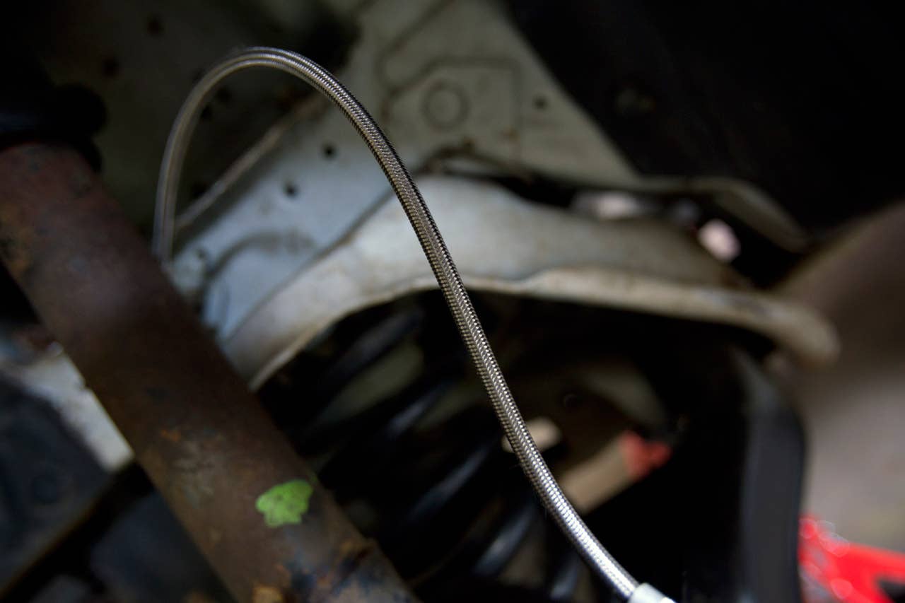 Braided stainless steel brake line