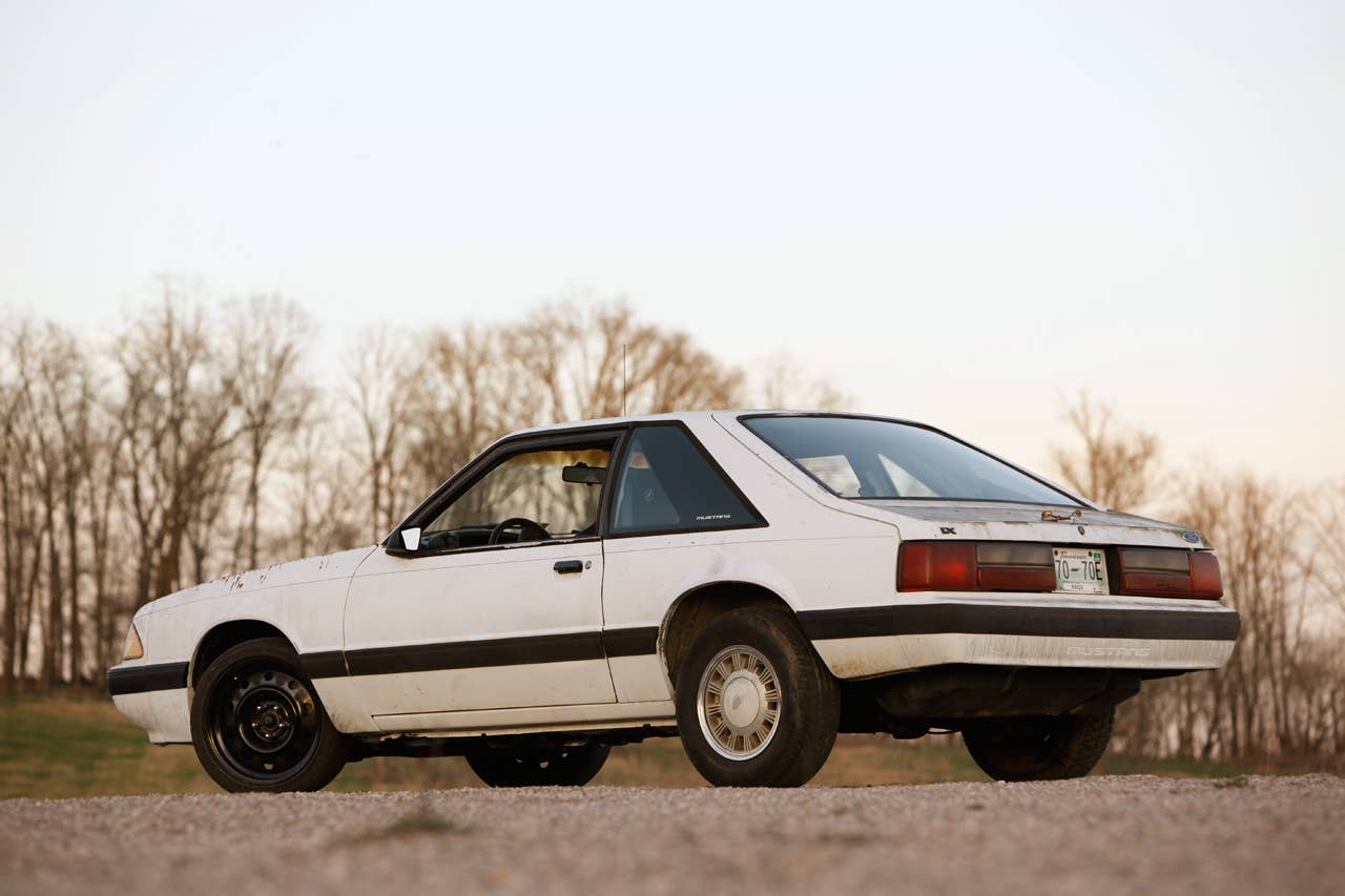 Project Ugly Horse: 1989 Ford Mustang LX rear 3/4 wide