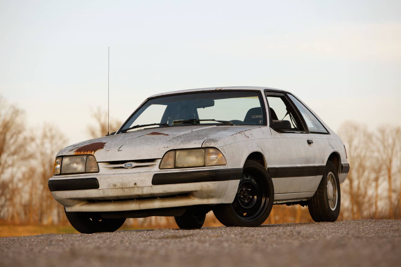 Project Ugly Horse: 1989 Ford Mustang LX front 3/4