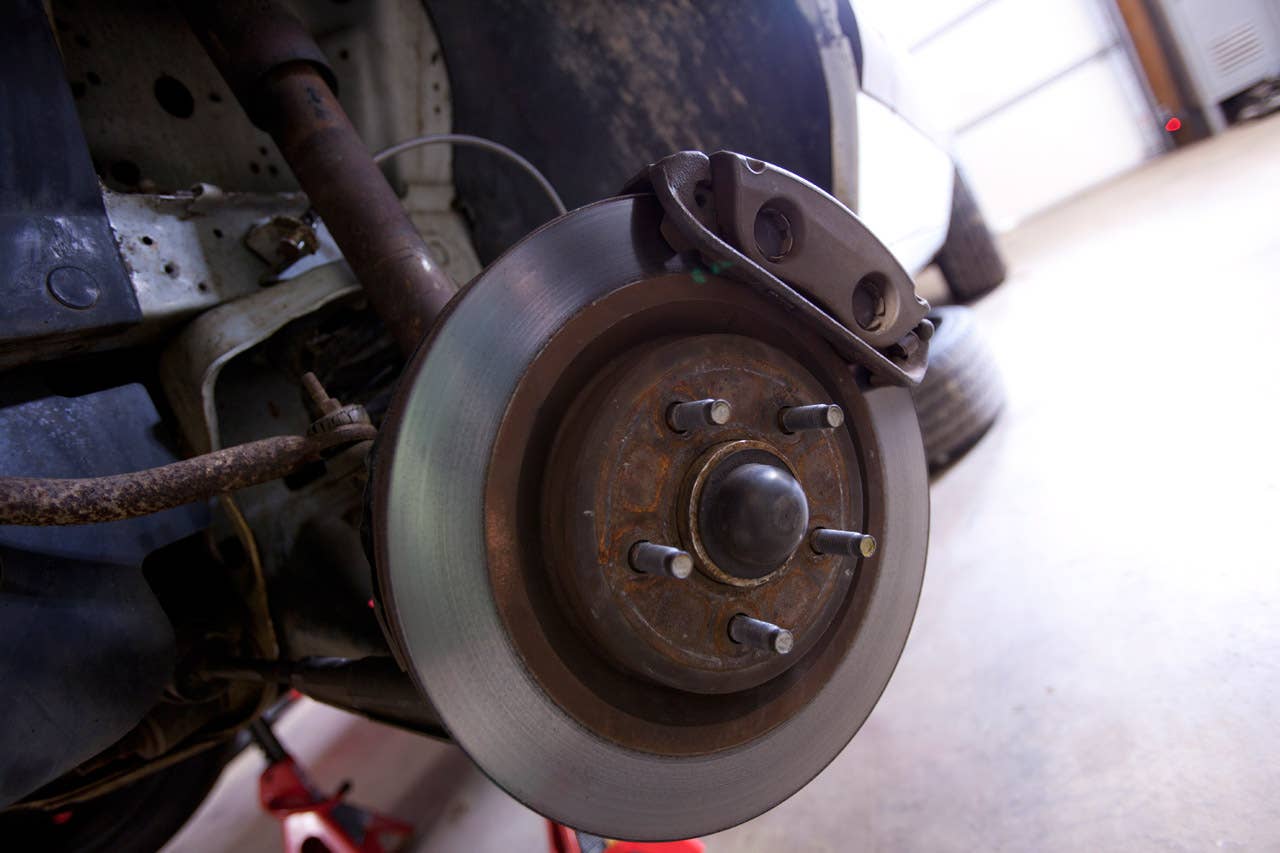 2003 Ford Mustang Mach I brakes installed on a Fox Body Mustang