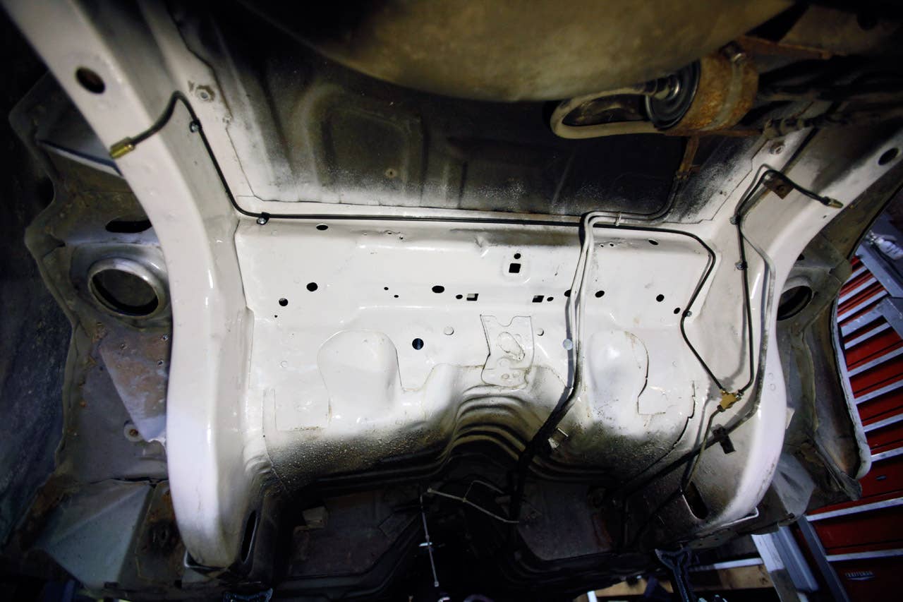 Routed hard brake lines