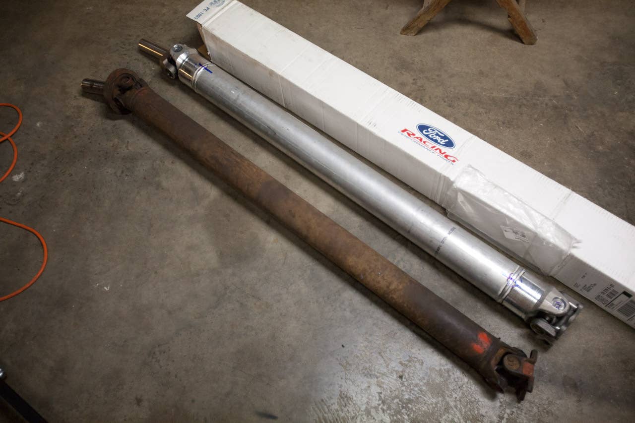 Original driveshaft vs Ford Racing driveshaft