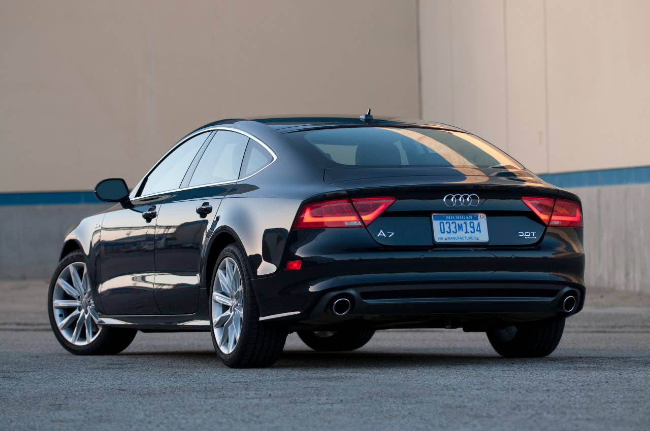 2012 Audi A7 rear 3/4 view