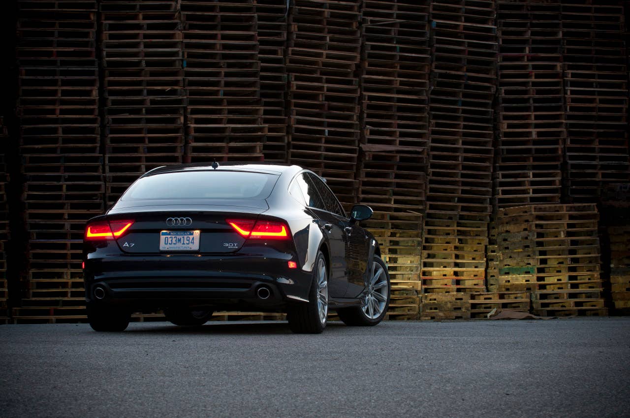 2012 Audi A7 rear 3/4 view