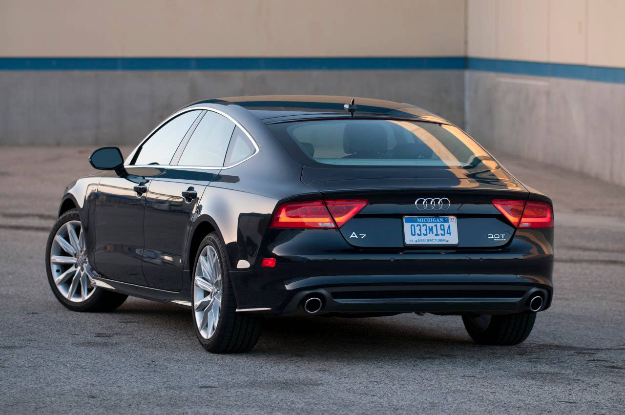 2012 Audi A7 rear 3/4 view