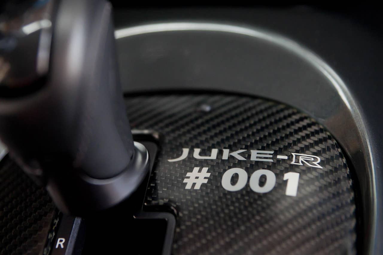 Nissan Juke-R No. 001 production plaque detail