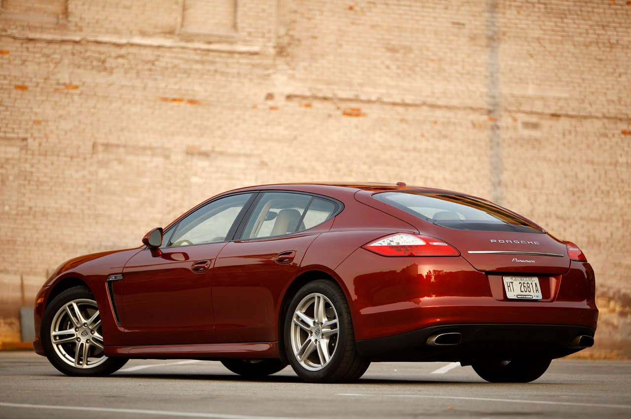 2011 Porsche Panamera V6 rear 3/4 view