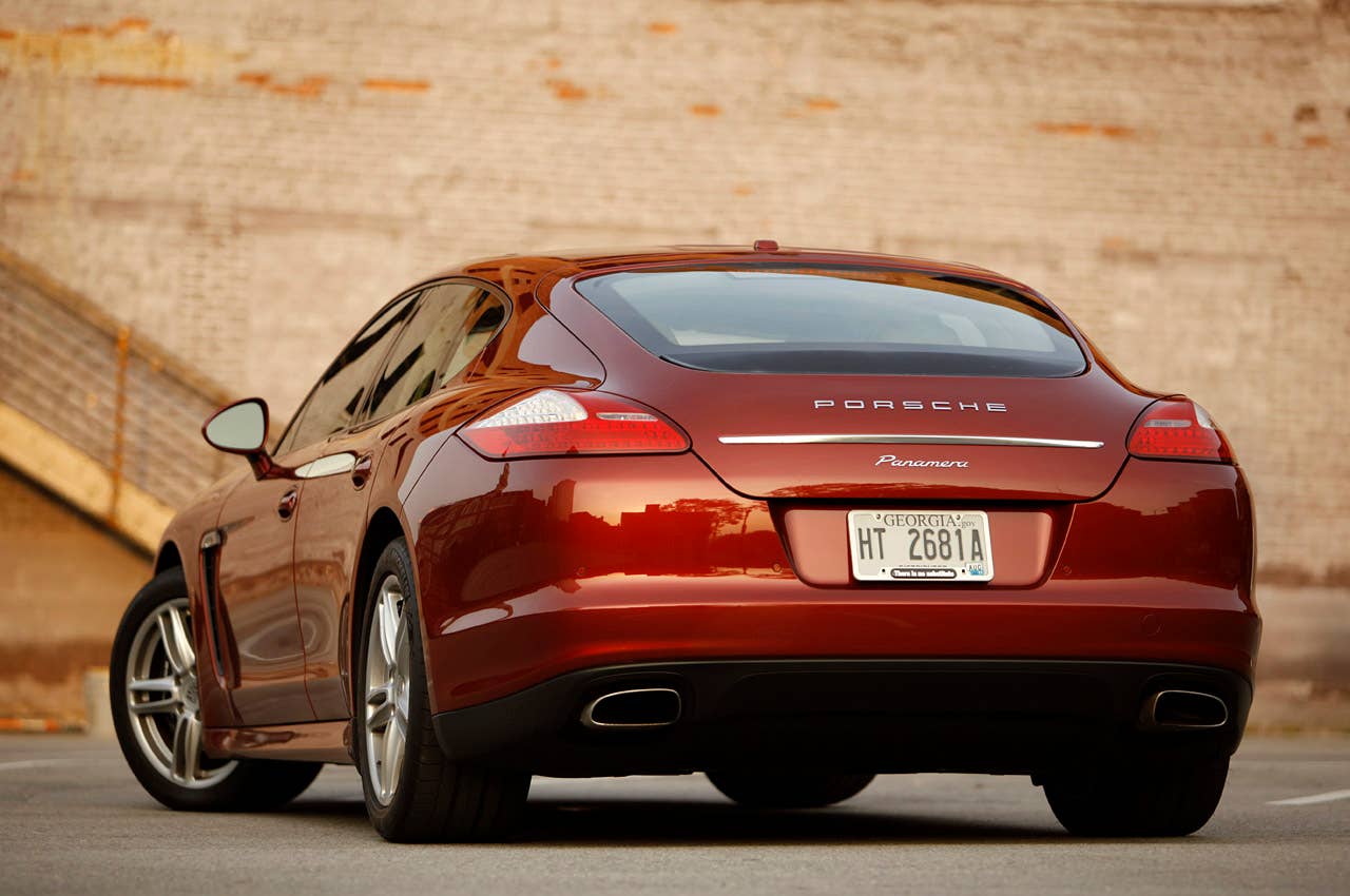 2011 Porsche Panamera V6 rear 3/4 view