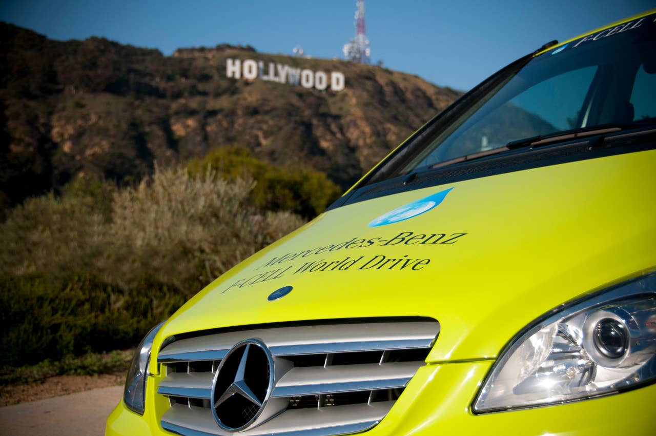 Front of F-Cell and Hollywood sign