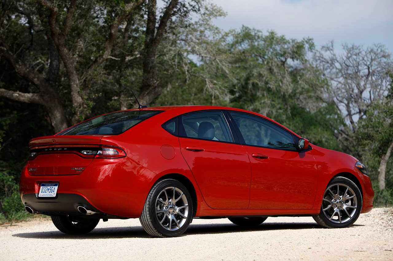 2013 Dodge Dart rear 3/4 view