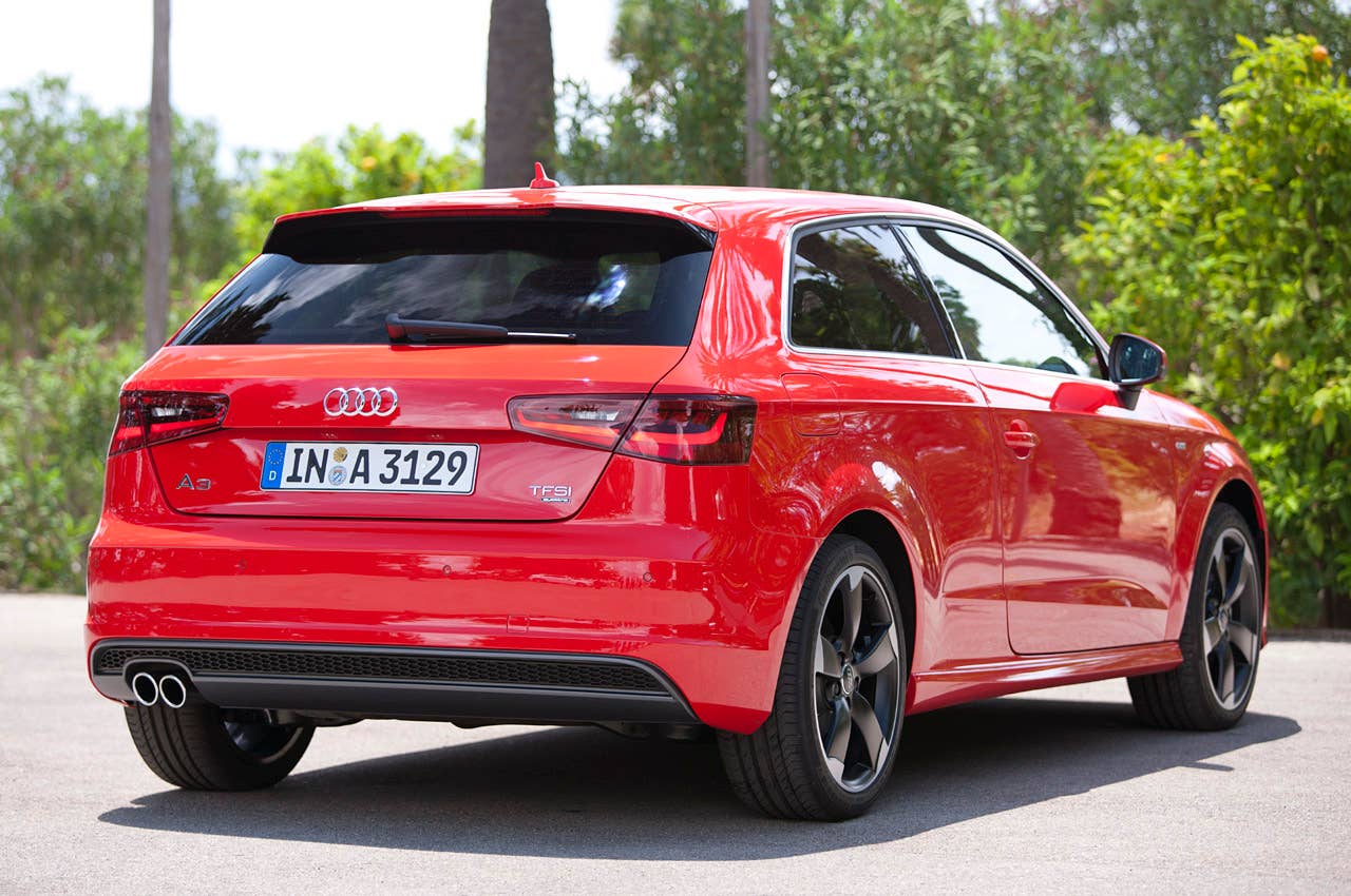 2013 Audi A3 rear 3/4 view