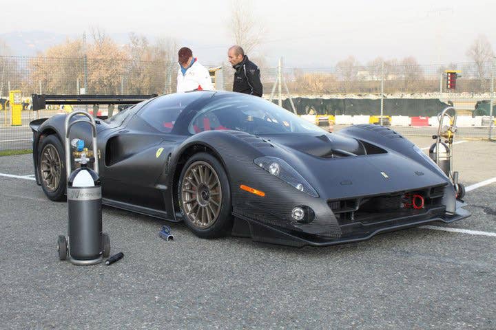 Glickenhaus Ferrari P4/5 Competizione at the track