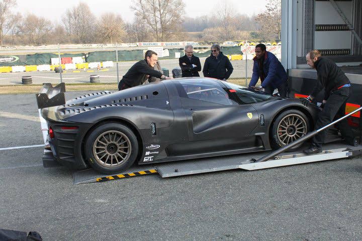 Glickenhaus Ferrari P4/5 Competizione unloading