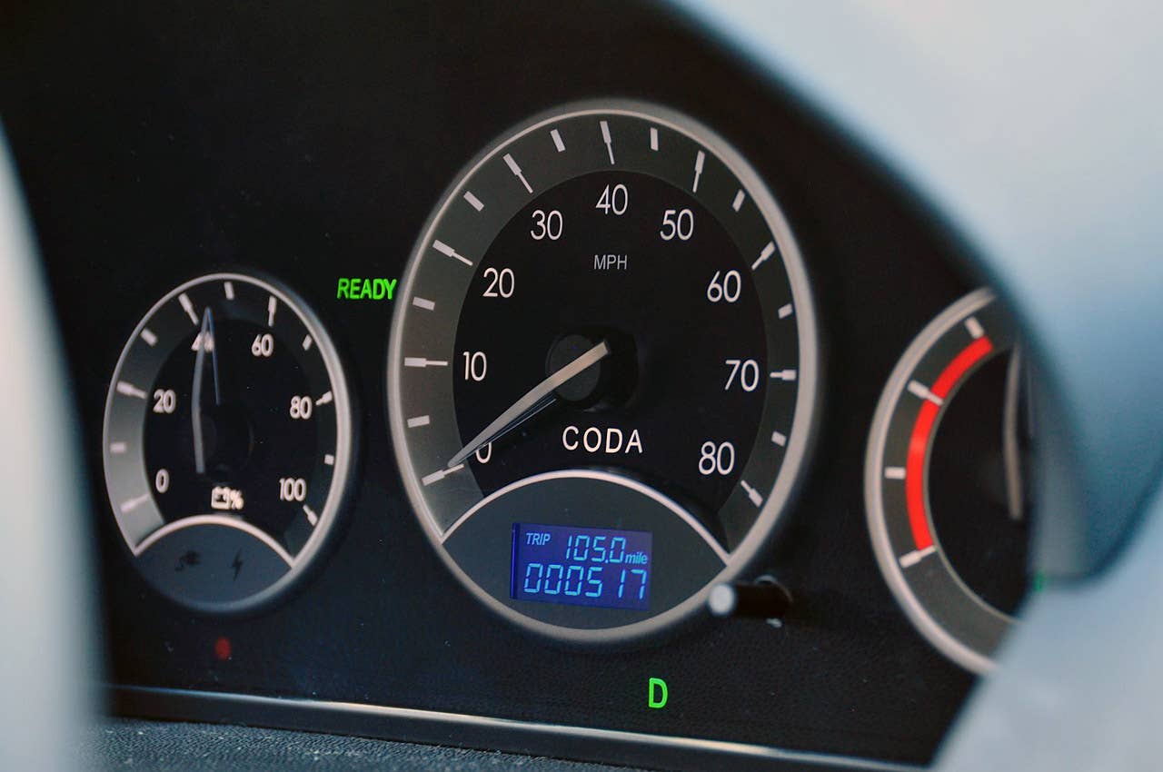 2012 Coda Sedan gauges