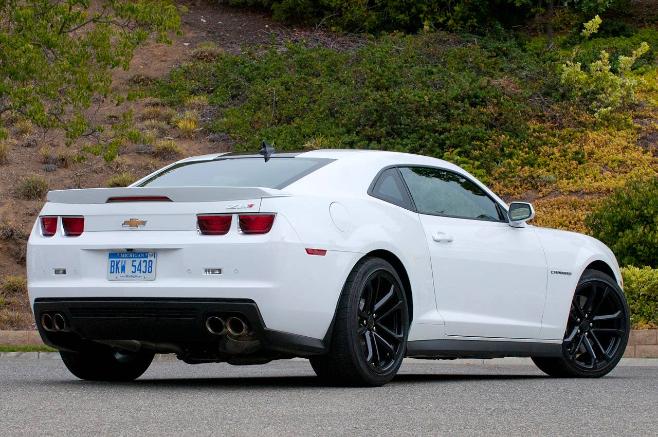 2012 Chevrolet Camaro ZL1 rear 3/4 view