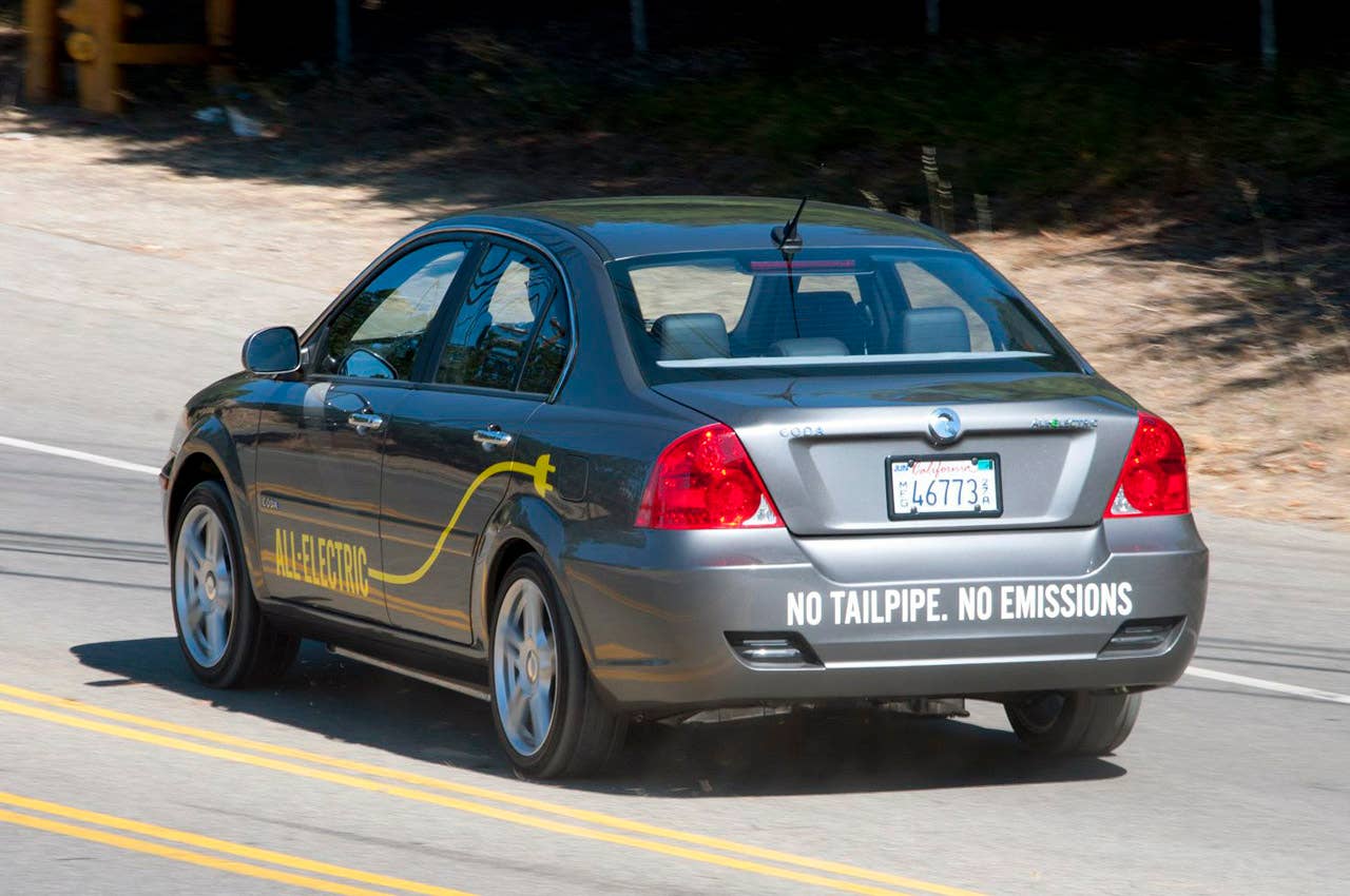 2012 Coda Sedan driving