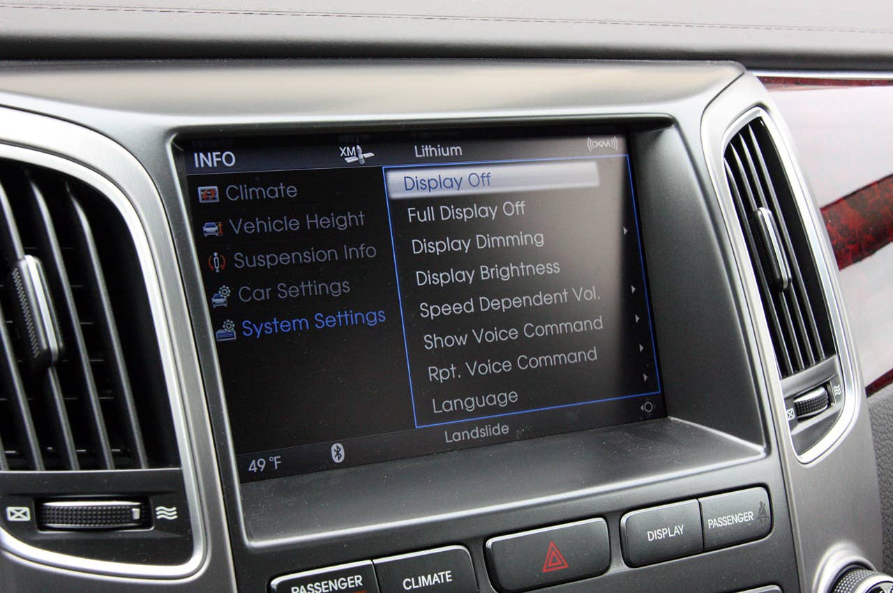2011 Hyundai Equus Ultimate car settings