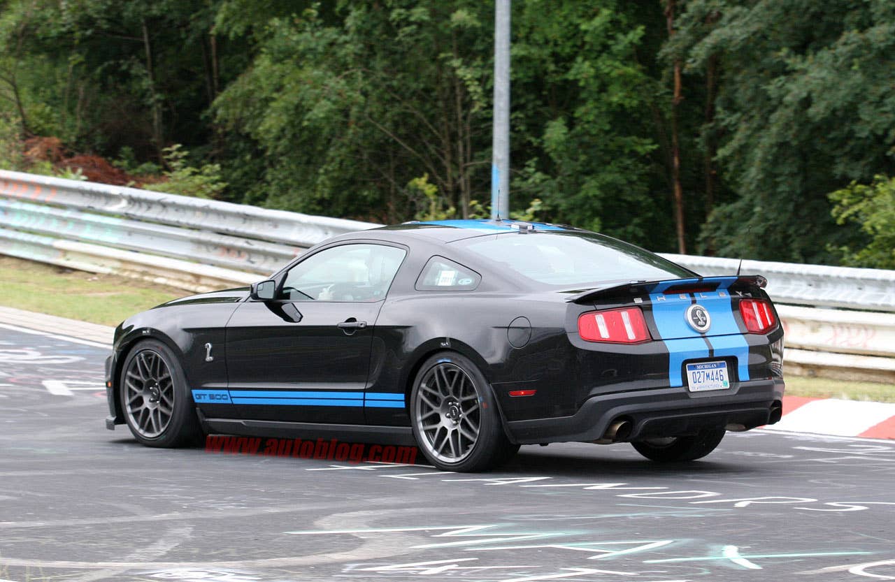 Ford Mustang Shelby GT500 Spy Shots rear 3/4