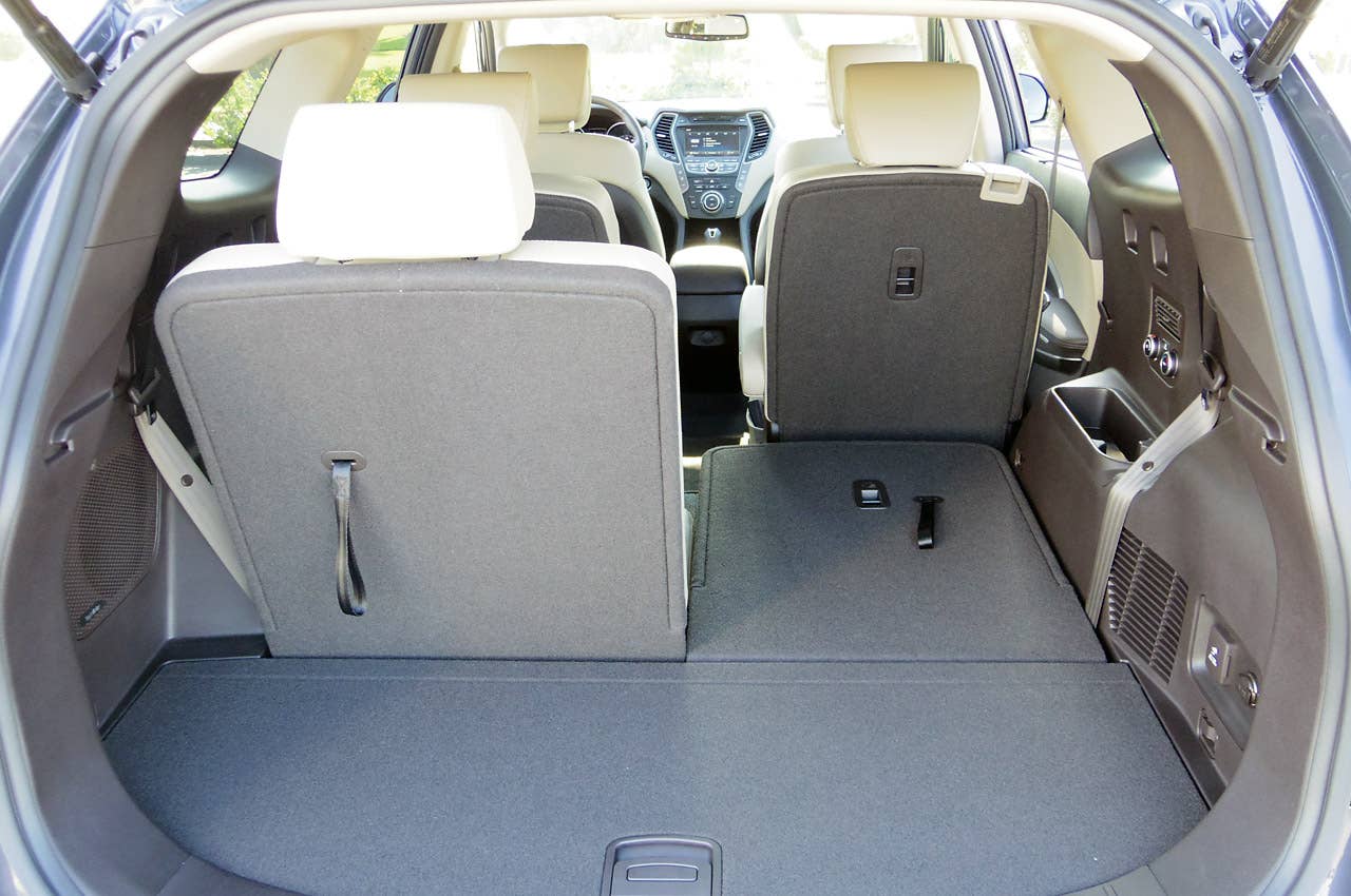 2013 Hyundai Sante Fe rear cargo area
