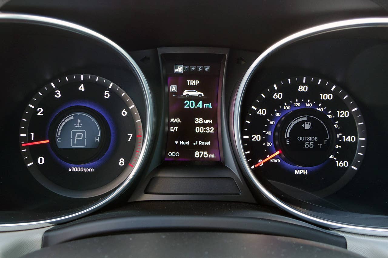 2013 Hyundai Sante Fe gauges