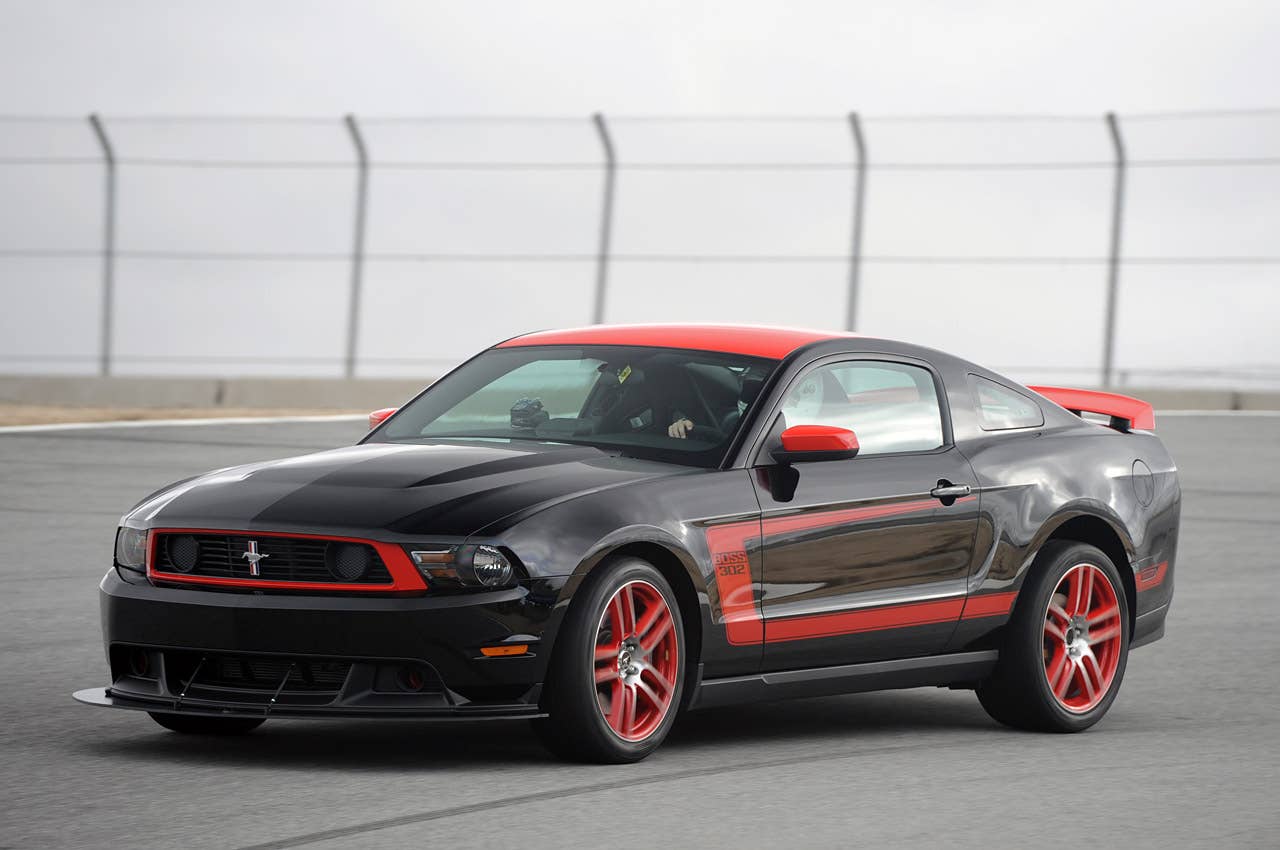2012 Ford Mustang Boss 302 Laguna Seca on track
