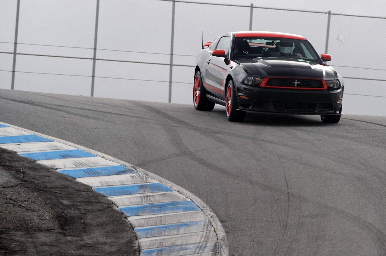 2012 Ford Mustang Boss 302 Laguna Seca on track