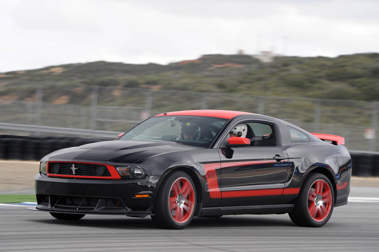 2012 Ford Mustang Boss 302 Laguna Seca on track