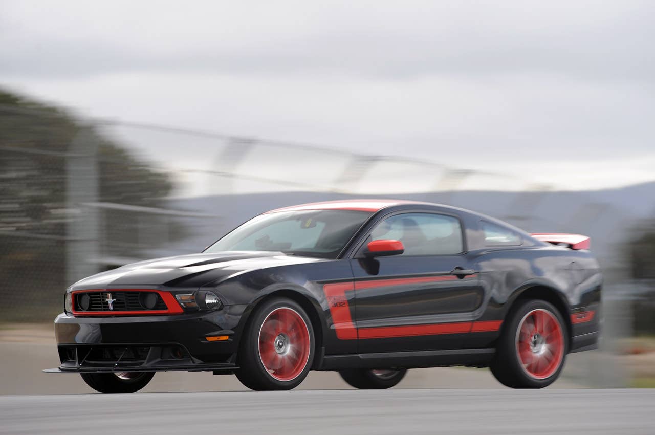 2012 Ford Mustang Boss 302 Laguna Seca on track