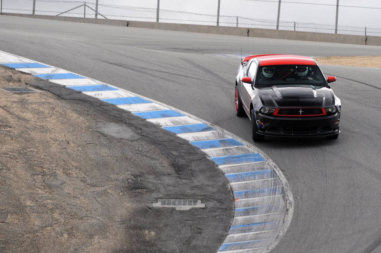 2012 Ford Mustang Boss 302 Laguna Seca on track