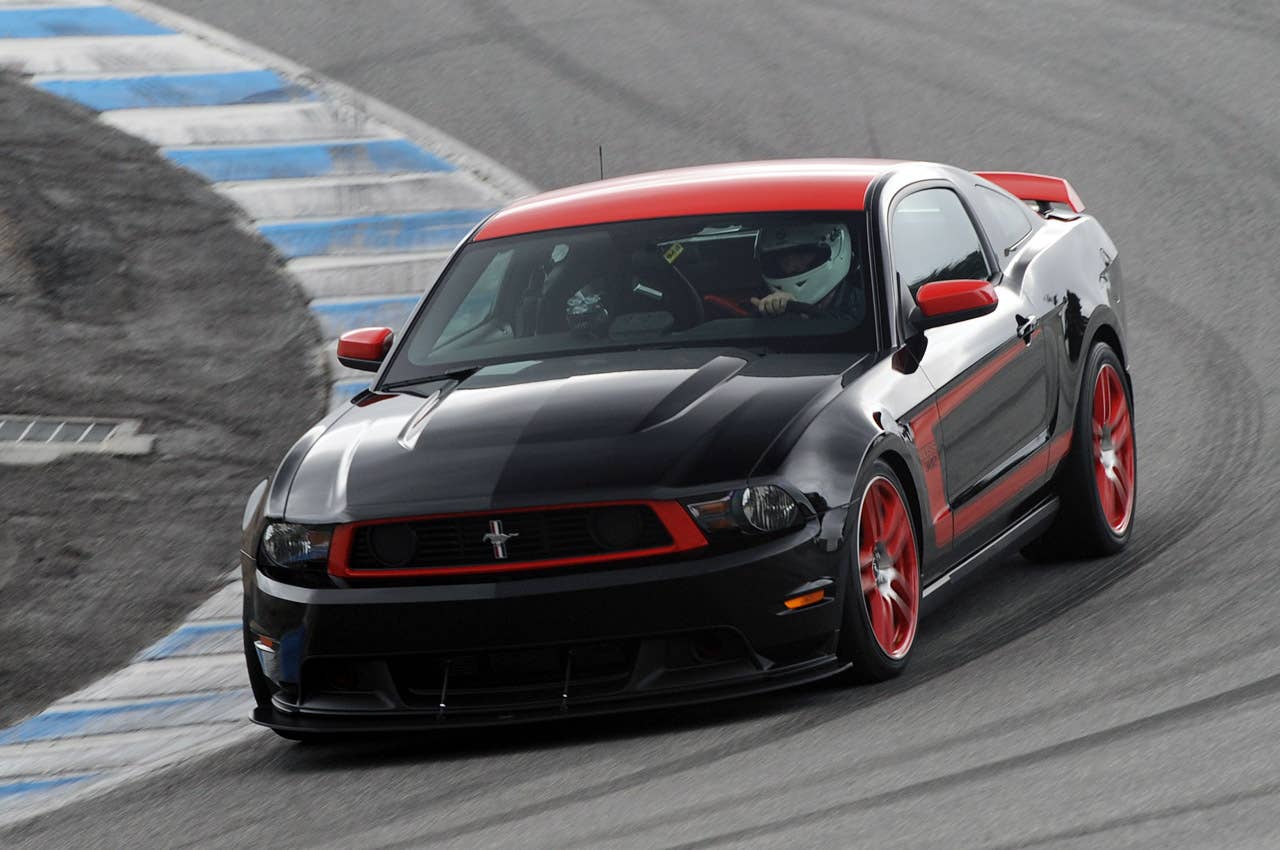 2012 Ford Mustang Boss 302 Laguna Seca on track