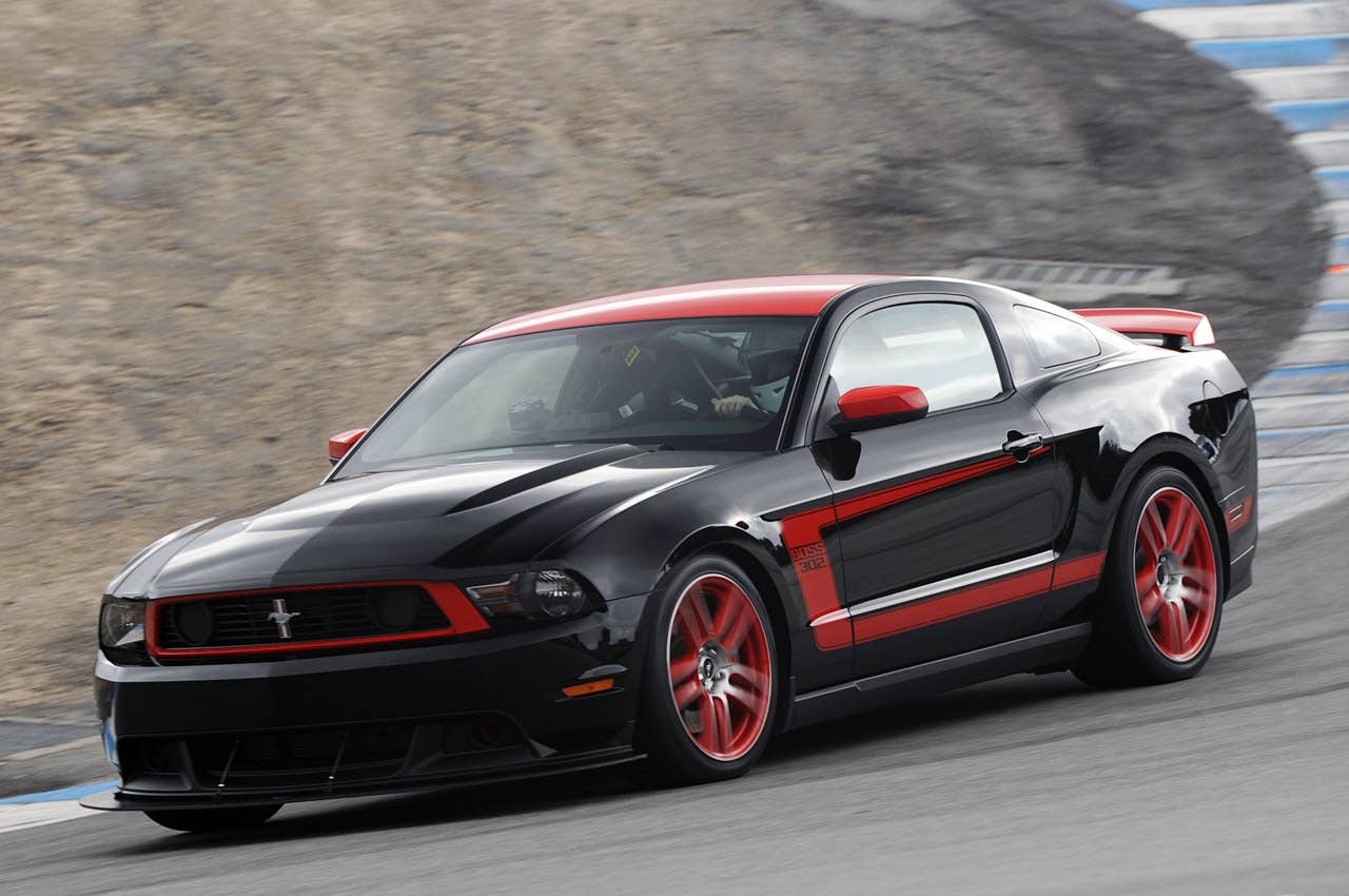 2012 Ford Mustang Boss 302 Laguna Seca on track