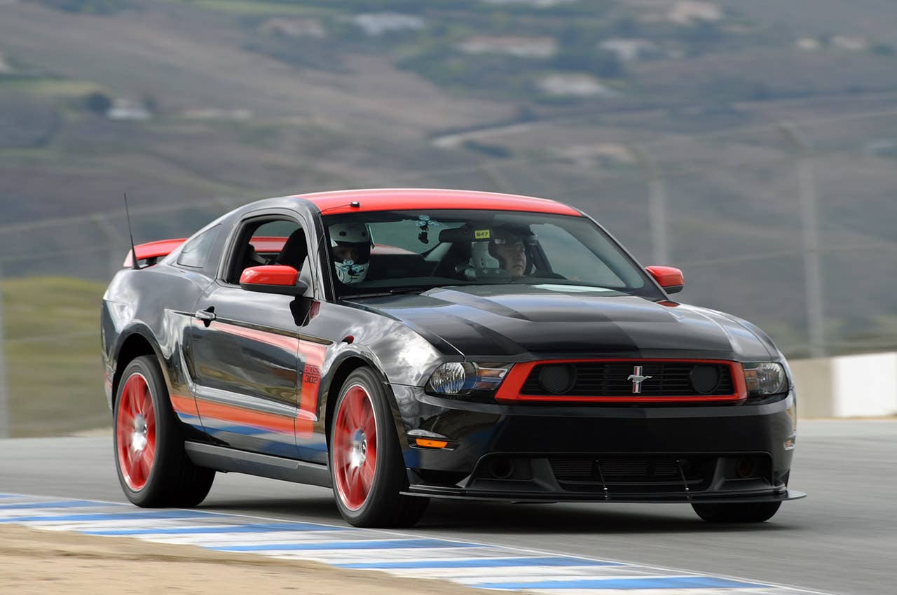 2012 Ford Mustang Boss 302 Laguna Seca on track