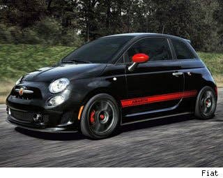 MSRP: $22,000 Invoice: $21,145 Fuel Economy: 28 mpg City, 34 mpg Highway  Pretty, sexy, stylish, hot, cool, whatever. You can throw a ton of adjectives at theFiat 500 Abarth that all describe how it looks from the outside. But if it isn’t fun to drive, is it really cool?  Thankfully for the Abarth, it is the sweetest car in the 500 lineup. The base model, the plain old 500, feels like a dud next to the Abarth. The base model gets 101 horsepower and 98 pound-feet of torque, and is priced starting at $16,000.  But throw in an extra $6,000 for the Abarth, and you get a 1.4 liter four-cylinder engine that gets 160 horsepower and 170 foot-pounds of torque. It’s a big improvement for this pint-sized car, making it feel much more nimble and exhilarating.  Abarth, for the uninitiated, is an Italian racing car maker that started in 1949. Its logo is a stylized scorpion, which adorns the 500 Abarth’s engine cover. The car comes in fewer colors than the base model – just black, grey, red and white, thank you very much, but you can add on some racing stripes to make it more personalized.  For a starting price of $22,000 the Fiat 500 Abarth is a pretty awesome-looking set of wheels, and a pretty sweet driving experience.  Research the Fiat 500 Abarth Fiat 500 Abarth Photos & Information Fiat 500 Abarth Best Deals Fiat 500 Abarth Local Dealer Price Quote