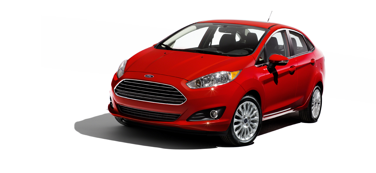 2013 Ford Fiesta sedan (global) front 3/4