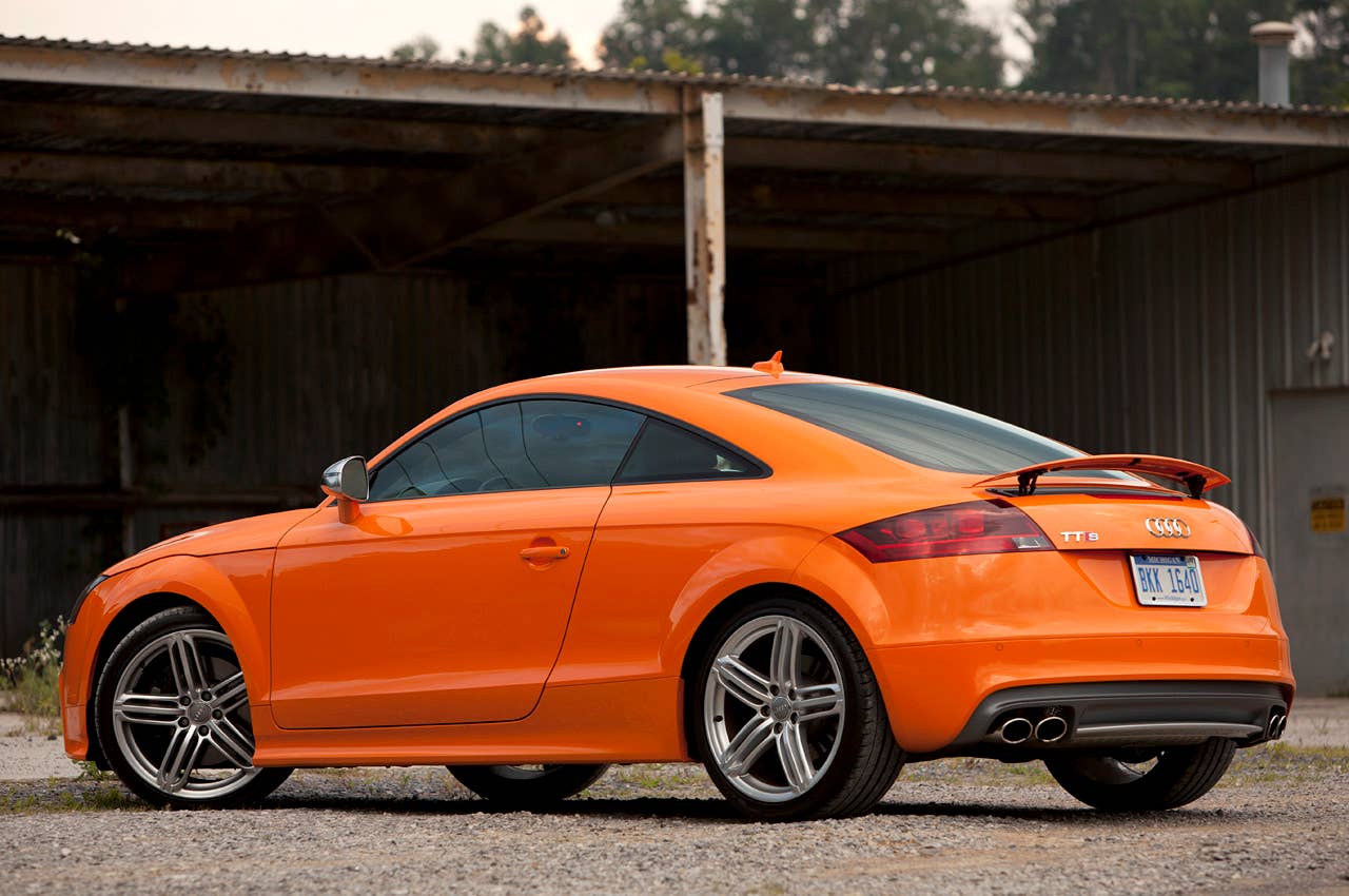 2012 Audi TTS rear 3/4 view