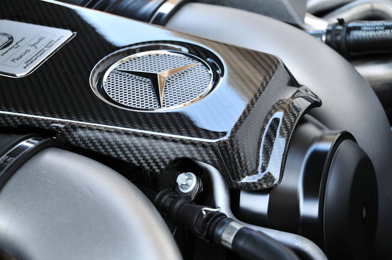 2012 Mercedes-Benz S63 AMG engine detail
