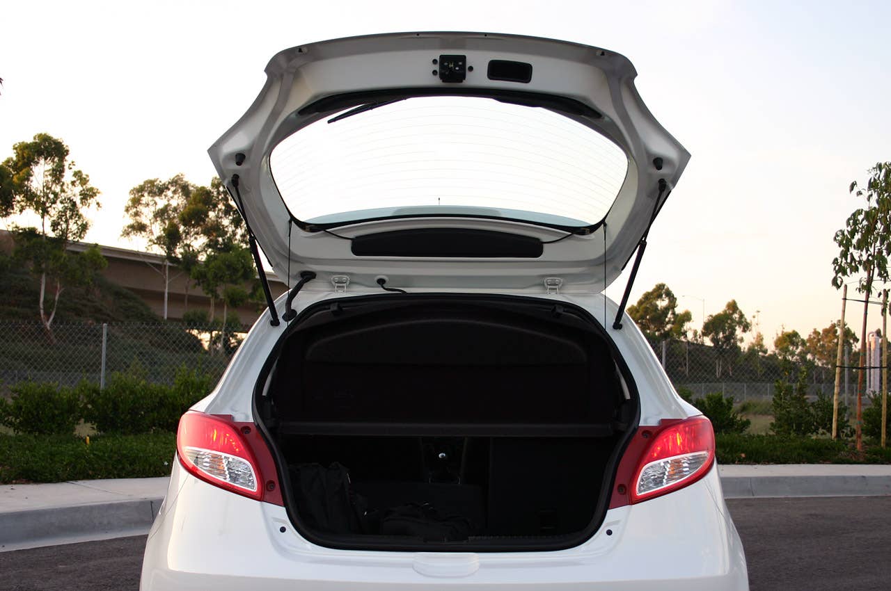 2011 Mazda2 rear cargo area