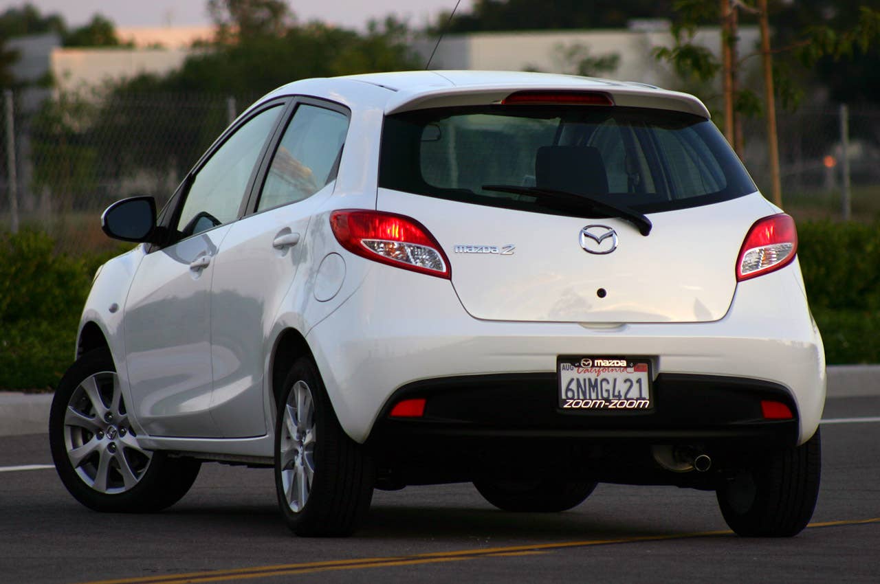 2011 Mazda2 rear 3/4 view