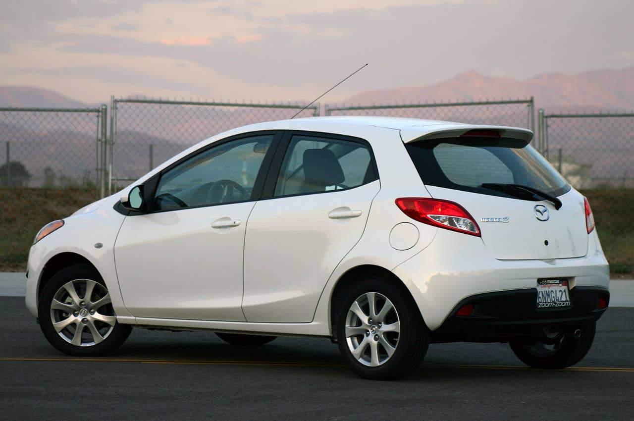 2011 Mazda2 rear 3/4 view