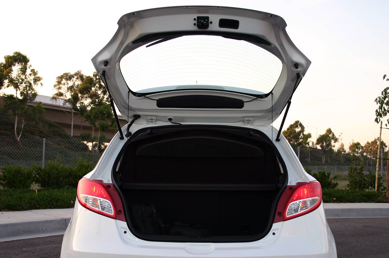 2011 Mazda2 rear cargo area