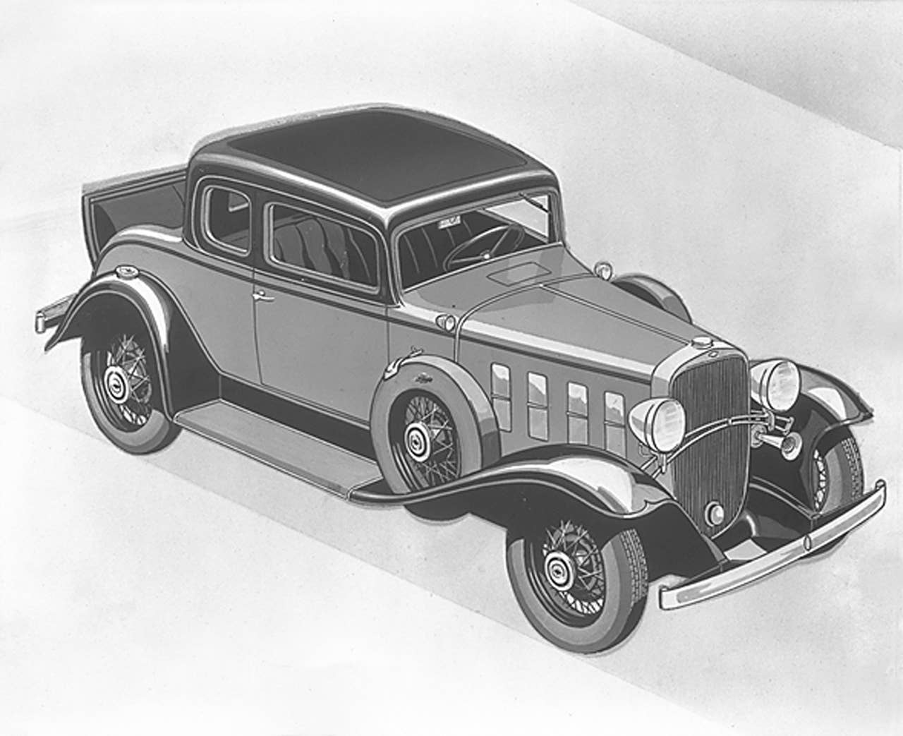 Adversity sometimes results in greatness, and that was truly the case with the 1932 Deluxe Sport Coupe. Launched amid the Depression, in a year when Chevrolet sales had dropped 50 percent compared to the previous year, the Sport was one of Chevrolet's prettiest pre-WWII cars, an attractive yet compact vehicle with a curvaceous rear that lived up to its title with sporting looks and performance. The car was a strict two-seater... well, inside at least. If you wanted to carry more passengers, they had to make do with the rear rumble seat in the trunk. Lots of fun in the sun, rather less so in the rain."It was a cool design," believes Ed. "It says so much about Chevrolet: a lot of the words you can use to describe it also relate to current cars. It had spirit, was affordable and contemporary. Customers felt they were getting a lot of car for their money, something that still holds true today."
