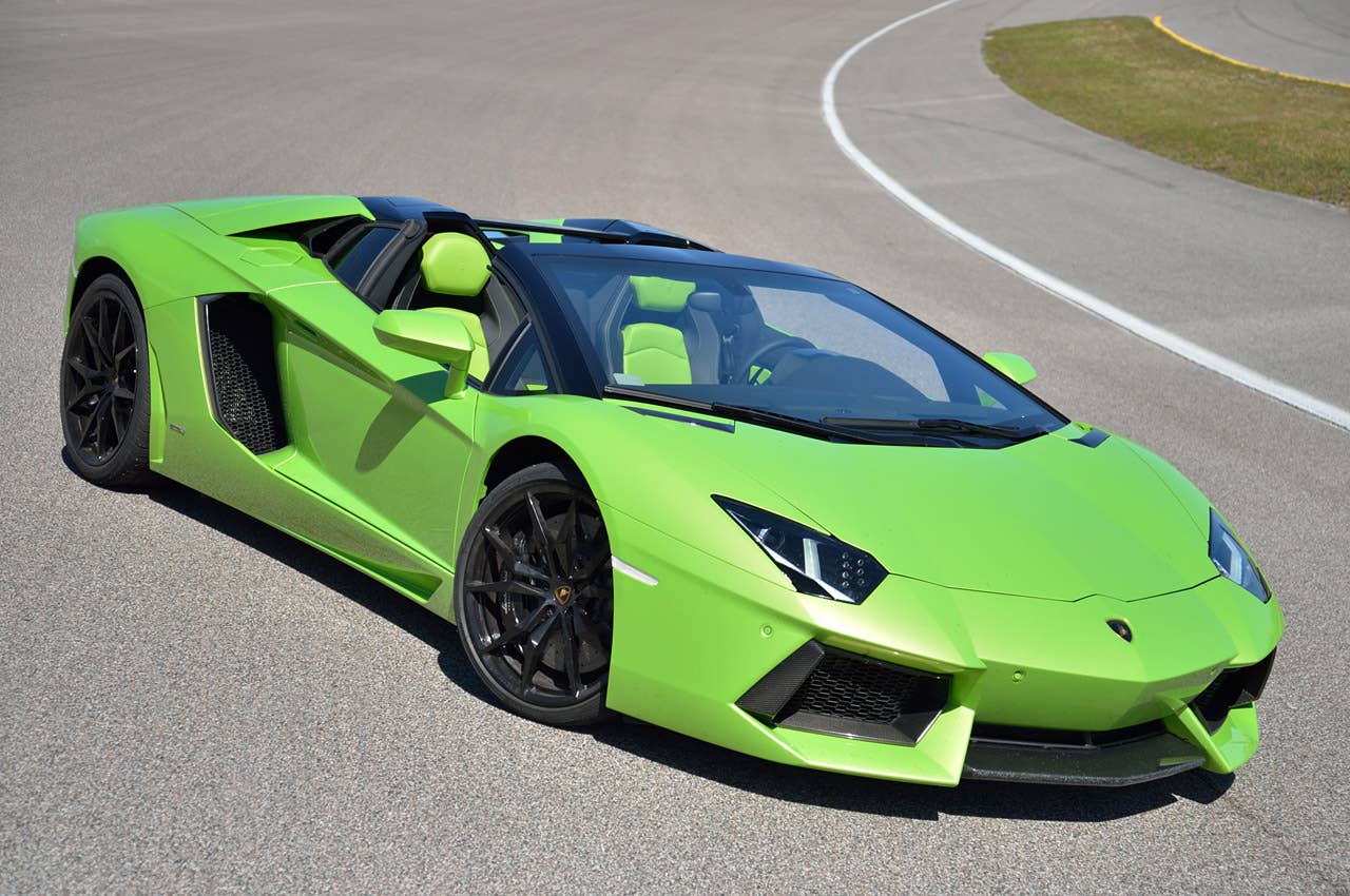 2013 Lamborghini Aventador LP 700-4 Roadster front 3/4 view