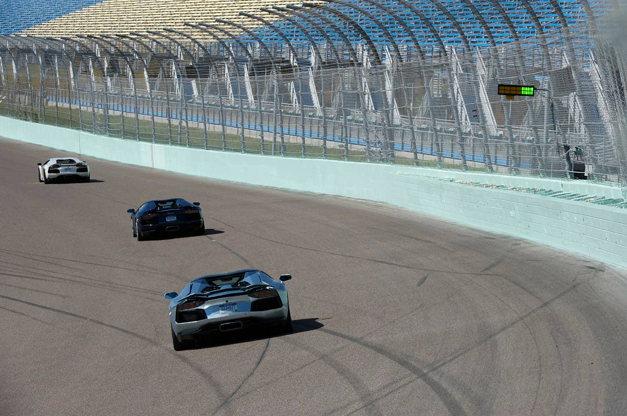 2013 Lamborghini Aventador LP 700-4 Roadster on track