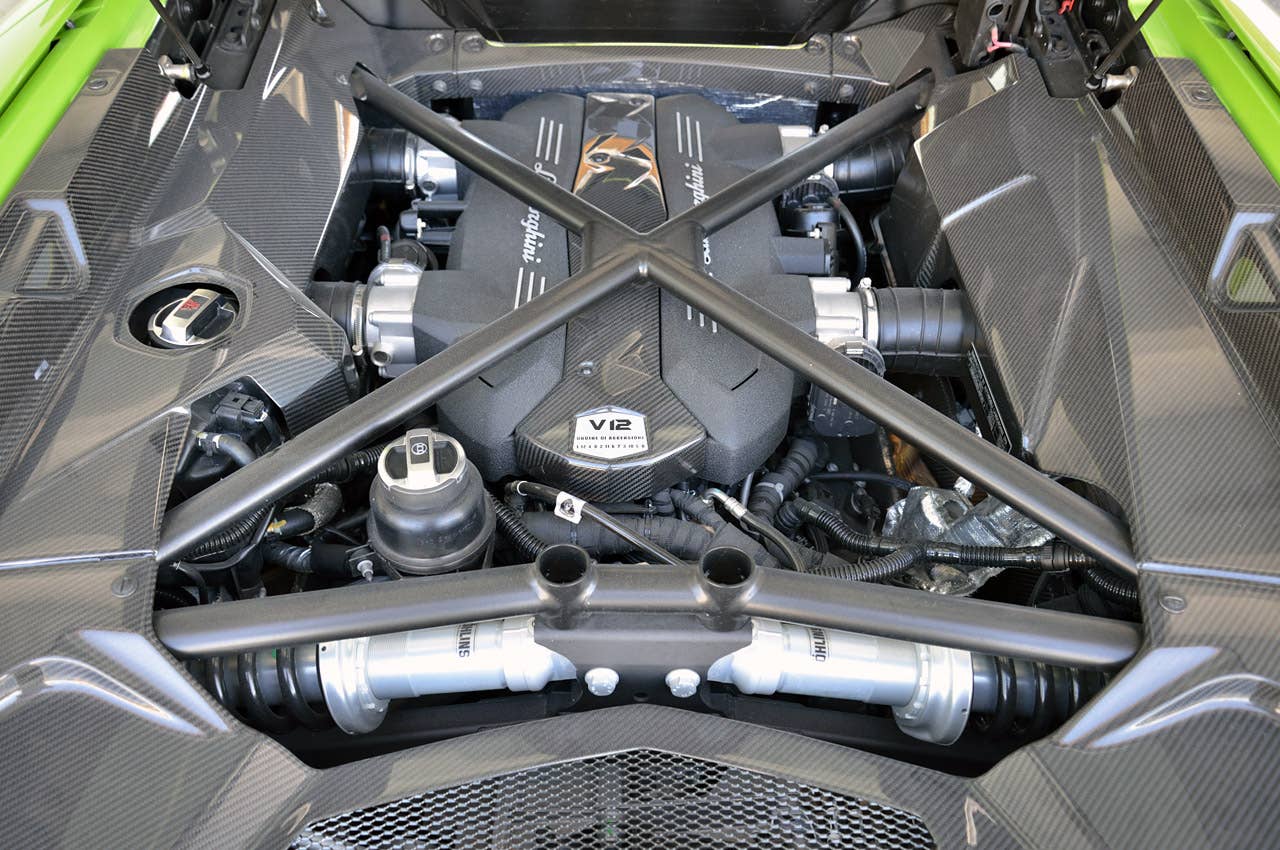 2013 Lamborghini Aventador LP 700-4 Roadster engine