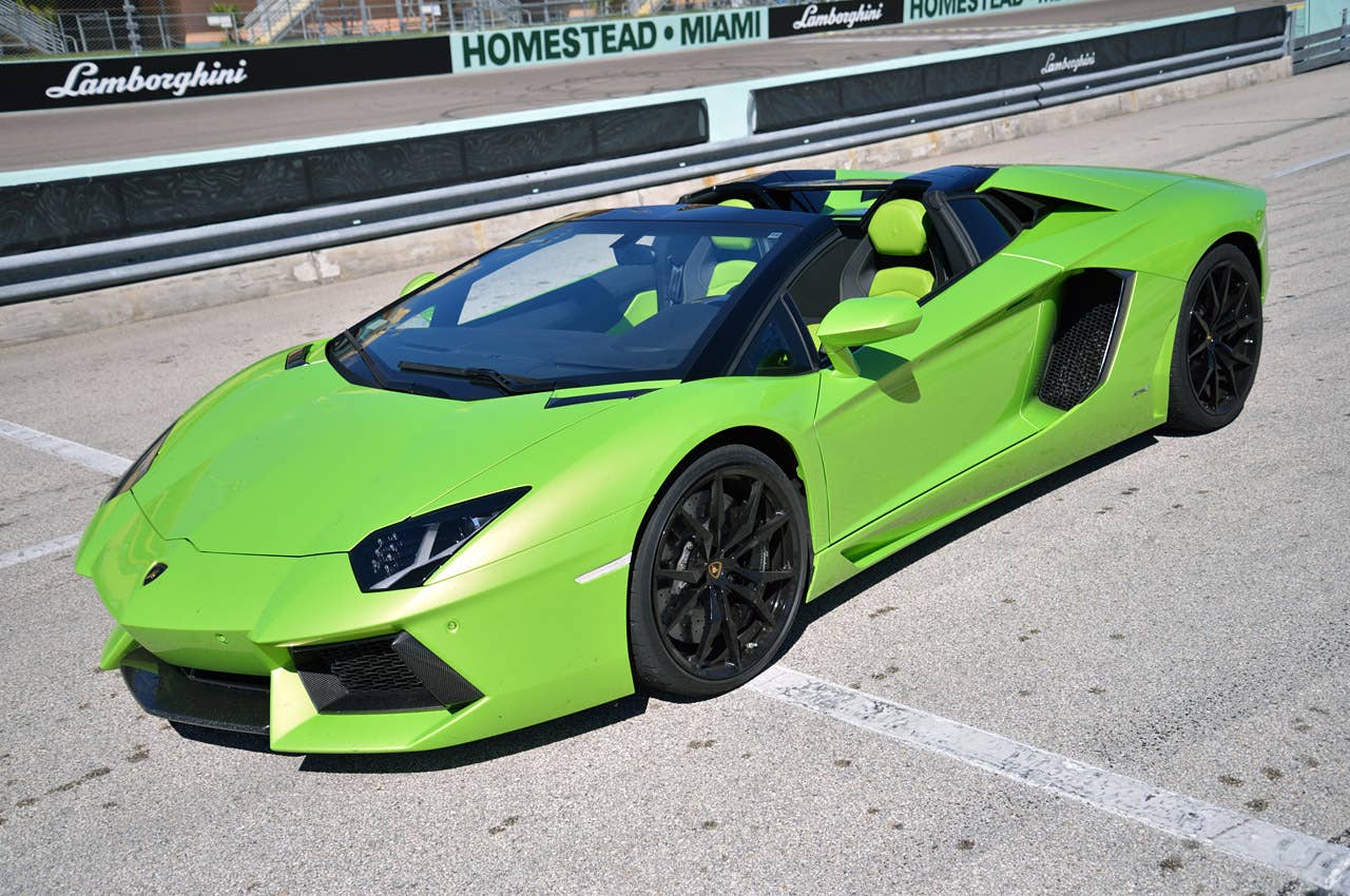 2013 Lamborghini Aventador LP 700-4 Roadster front 3/4 view