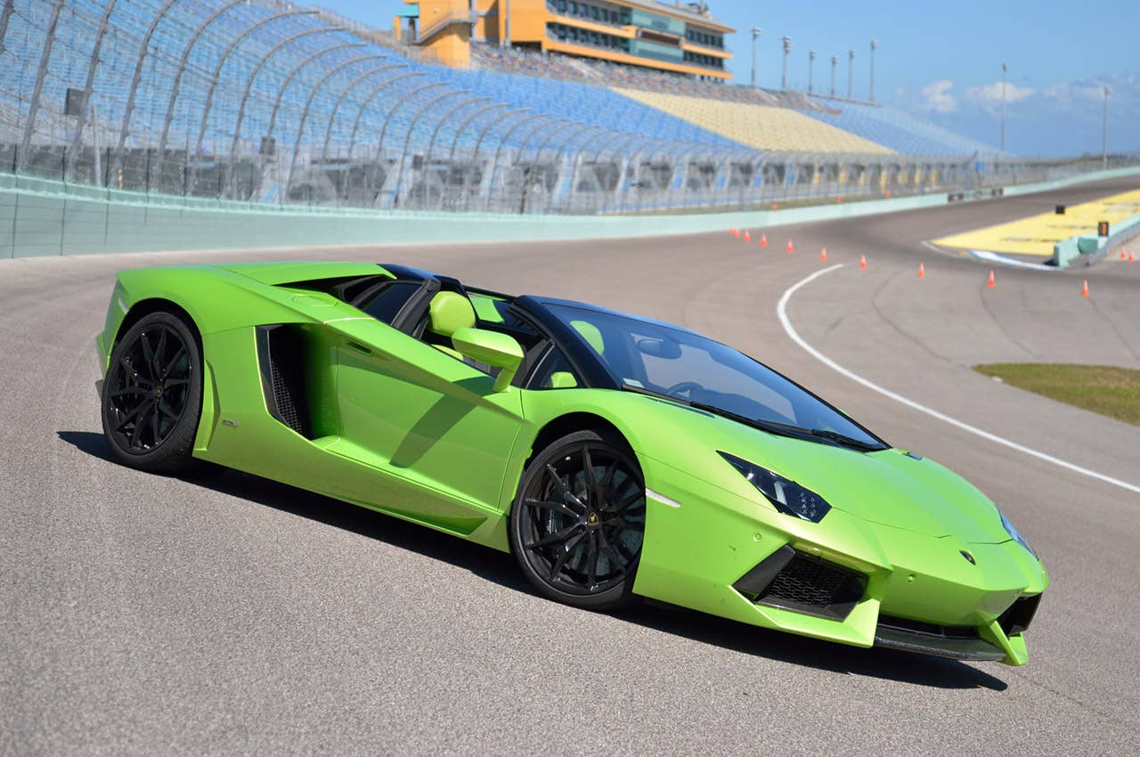2013 Lamborghini Aventador LP 700-4 Roadster front 3/4 view
