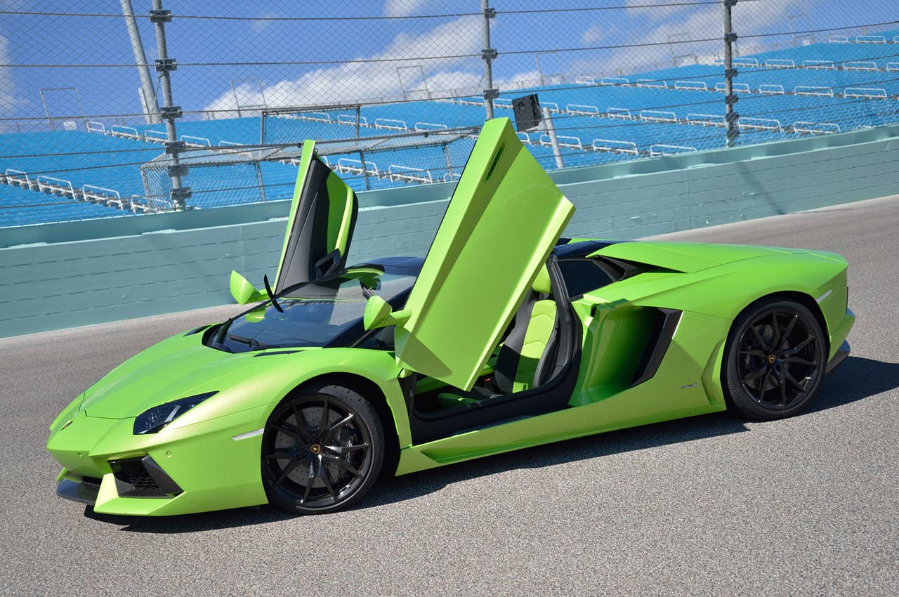 2013 Lamborghini Aventador LP 700-4 Roadster front 3/4 view