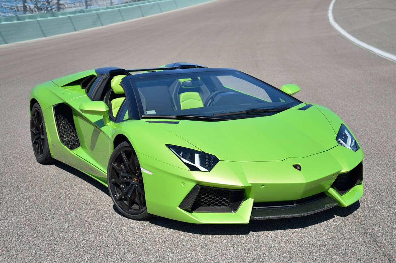 2013 Lamborghini Aventador LP 700-4 Roadster front 3/4 view