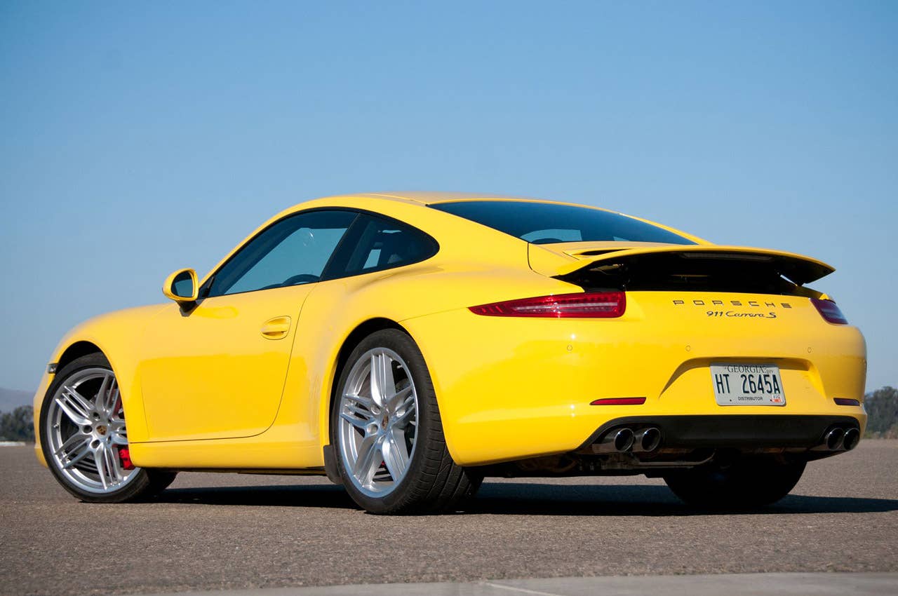 2012 Porsche 911 Carrera S rear 3/4 view